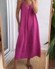 Casual V-neck Sleeveless Suspender Dress Casual V-neck Sleeveless Suspender Dress