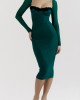 Fall sexy strapless lace-up dress