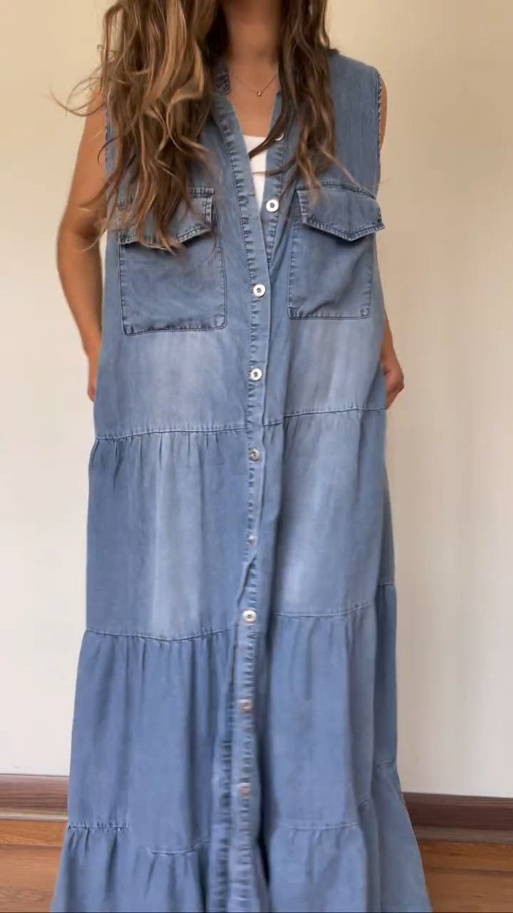 Thin Denim Comfortable Casual Dress