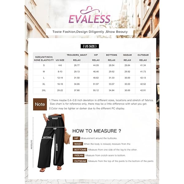 EVALESS Womens High Waisted Straight Leg Long Palazzo Pants Casual Business Office Work Trousers Medium Khaki