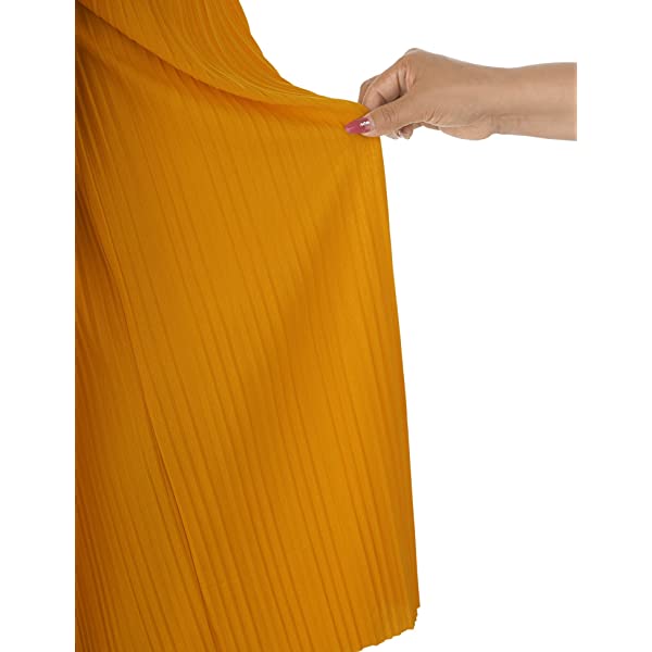 Lock and Love Womens Pleated Wide Leg Palazzo Maxi Pants with Drawstring or Elastic Band Elastic Band Small Wb1795_desert
