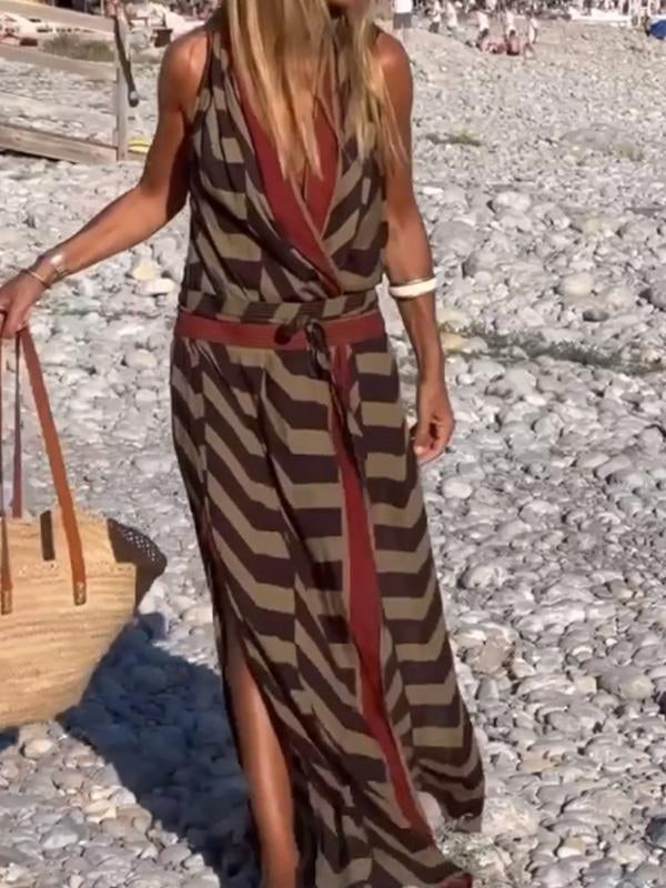 Bohemian Geometric Cardigan Dress for Women