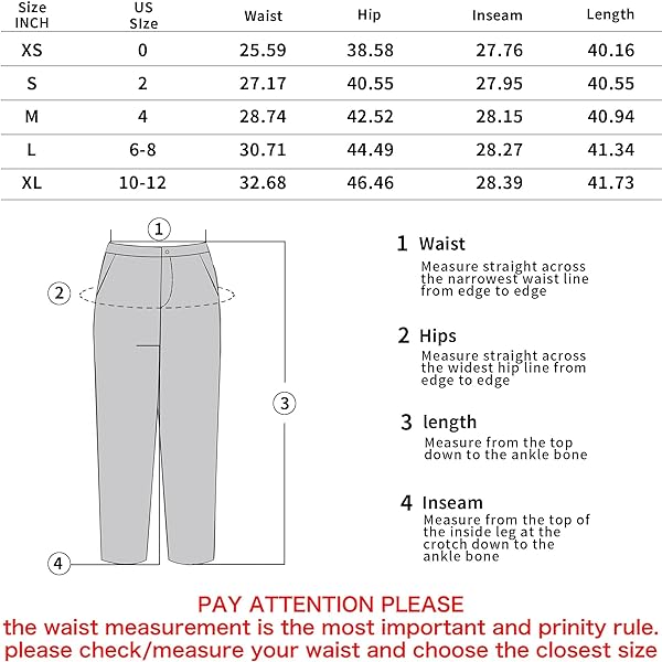 Fall Work Pants for Women Business Casual Office Dress Pants Trousers with Pockets Large White