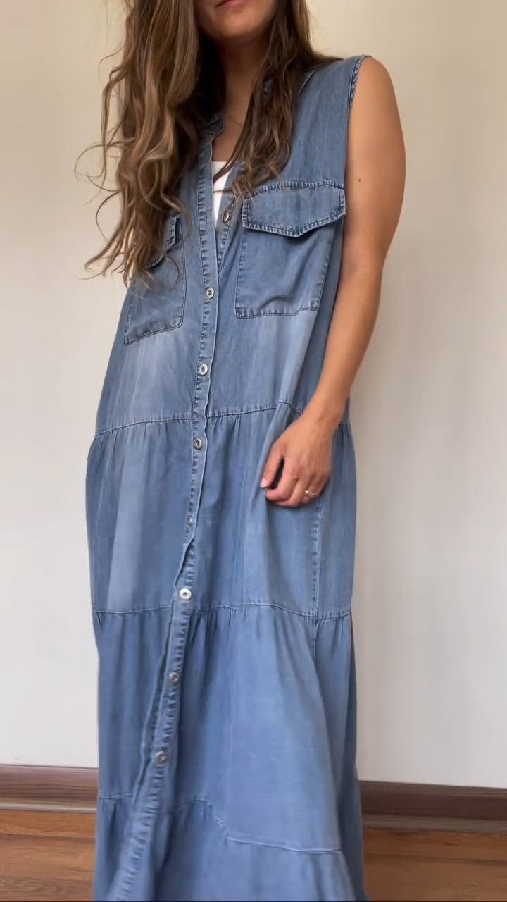 Thin Denim Comfortable Casual Dress