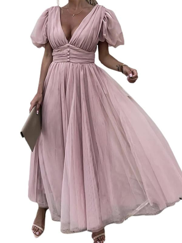 Slim fit short sleeve mesh dress Slim fit short sleeve mesh dress
