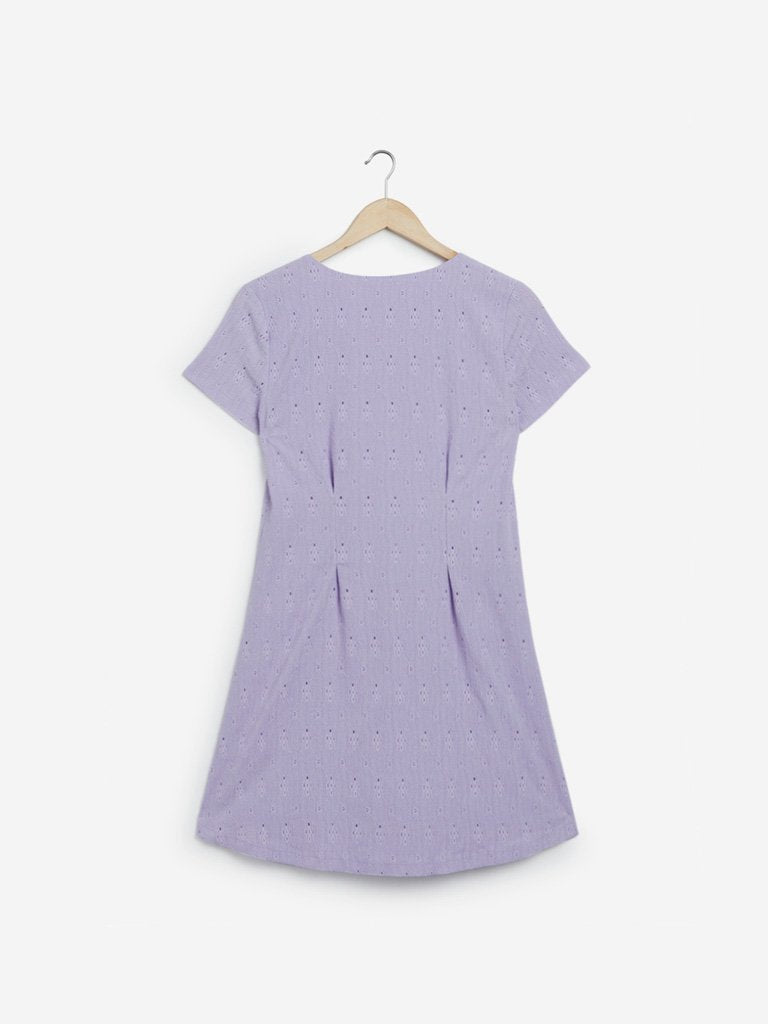 Nuon Lilac Cutout Design Preston Dress