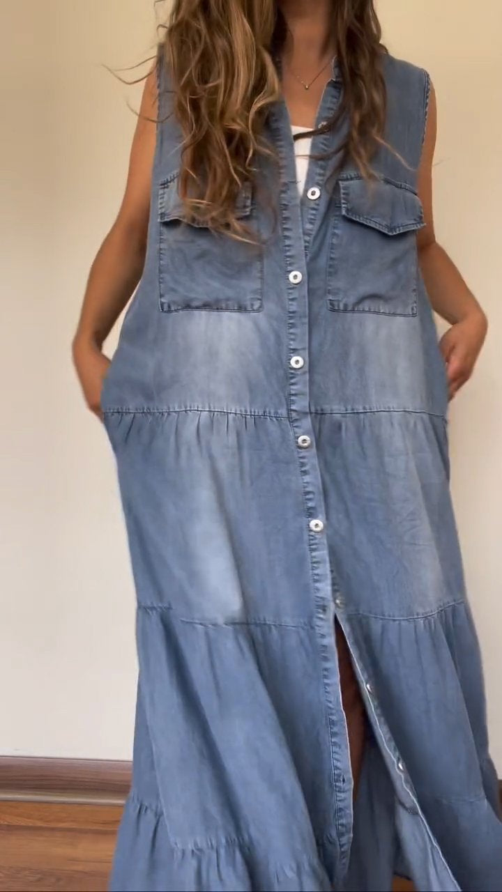 Thin Denim Comfortable Casual Dress