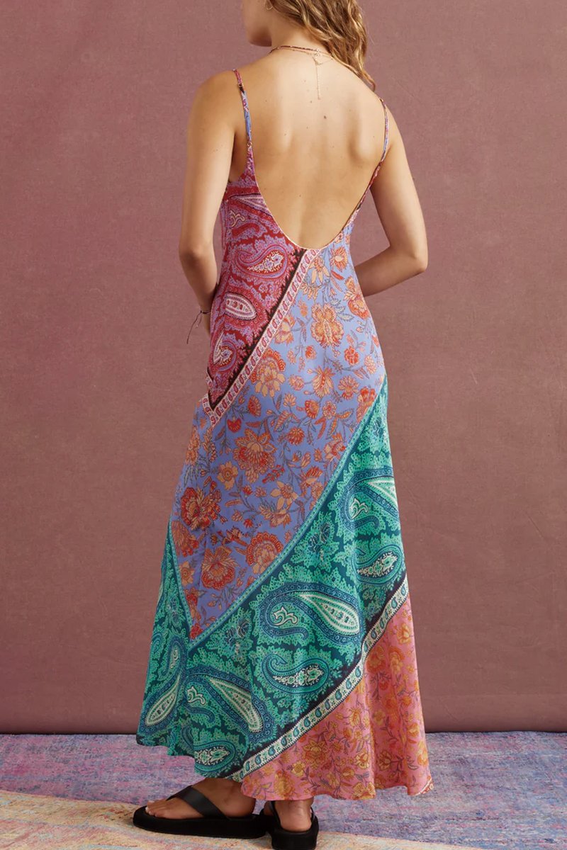 Printed slip dress
