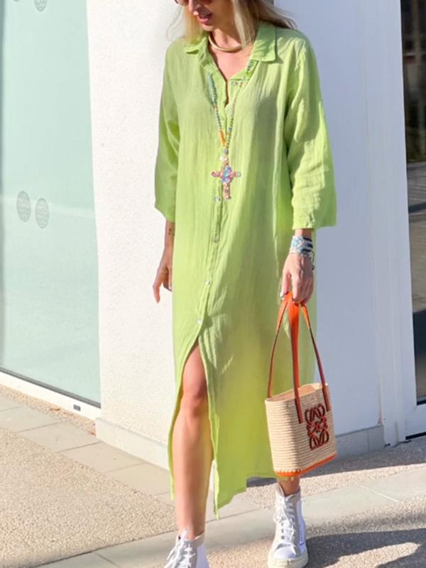 Casual Summer Shirt Dress