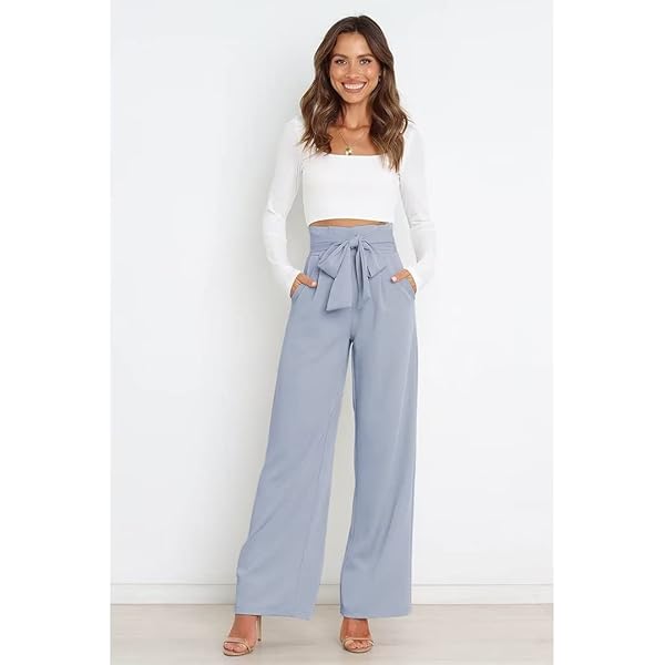 Dress Pants Women,Wide Leg Pants for Women,Smocked Waist Pants with Belt,Loose Straight Leg Flatting Pants Large Brown Dress Pants Women,Wide Leg Pants for Women,Smocked Waist Pants with Belt,Loose Straight Leg Flatting Pants Large Brown