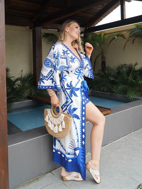 Women Summer Floral V-neck Dress