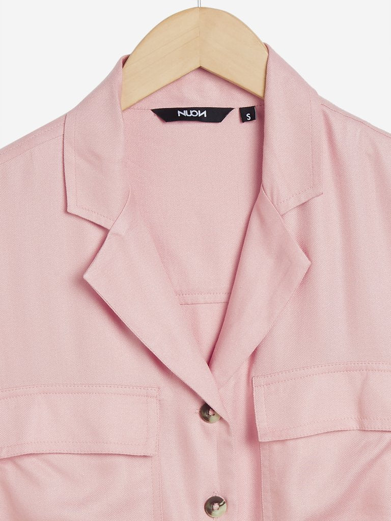 Nuon Light Pink Shirtdress with Belt