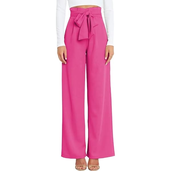 Dress Pants Women,Wide Leg Pants for Women,Smocked Waist Pants with Belt,Loose Straight Leg Flatting Pants Large Brown Dress Pants Women,Wide Leg Pants for Women,Smocked Waist Pants with Belt,Loose Straight Leg Flatting Pants Large Brown